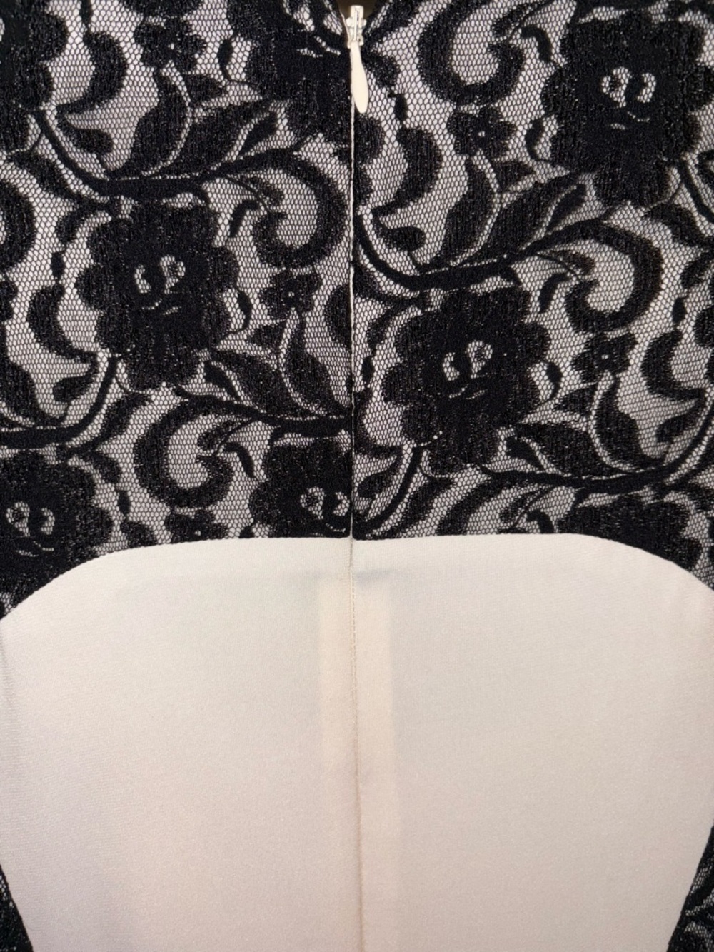 Sangria Black Lace Colorblock Cocktail Dress Size 6 NWT - Picture 3 of 5